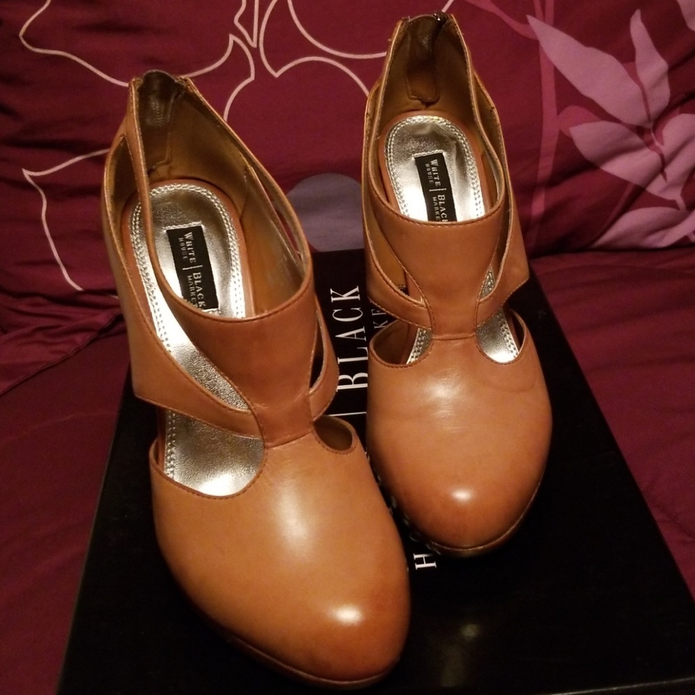 White House Black Market Tan Booties